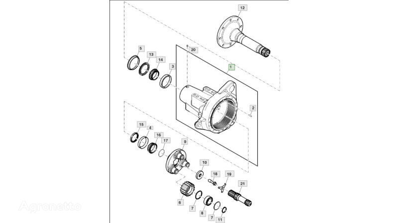 轮式拖拉机 John Deere 6110 的 车桥 L176898