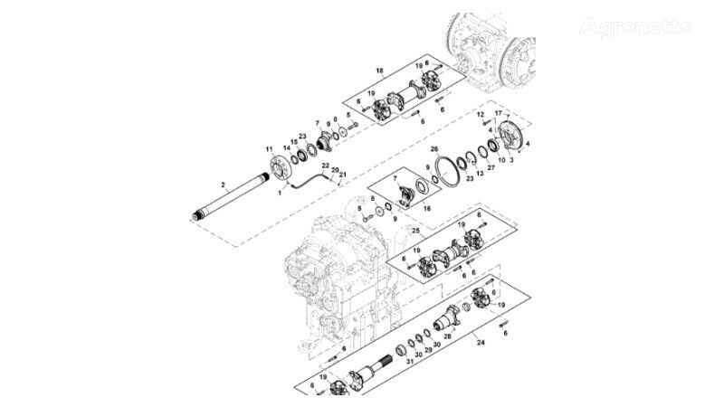 履带式拖拉机 John Deere 9470RX 的 紧固件 Podkładka dystansowa  R562256 (