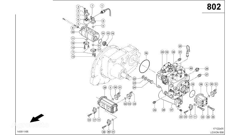 联合收割机 Claas Lexion 600 的 液压泵 0007719750