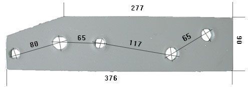 犁 的 犁侧板 Rower N256/P krótka trudnościeralna
