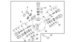 联合收割机 John Deere CTS 9600 的 其他液压备件 Zawór przepływu hydrostatu AH141811