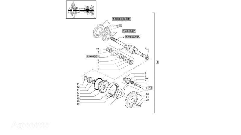 轮式拖拉机 New Holland T6010 的 其他操作部件 Wałek