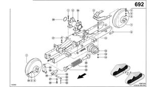 轮式拖拉机 Claas Lexion 560 的 KOZIOŁ ŁOŻYSKUJĄCY Claas (Półgąsienica stalowa; 0006343551